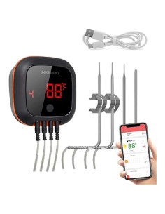 Termómetro Digital Inalámbrico Inkbird IBT-4XS 4 Probetas