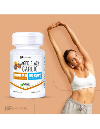 Cápsulas de Ajo Negro Envejecido 2000 mg HealthFare | 90 Veganas