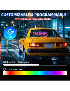 Cartel LED Programable Eachbid 59.4x11.9 cm USB Control APP 2