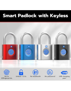 Candado Inteligente eLinkSmart YL-P3 Paquete de 2 Huella Digital 2