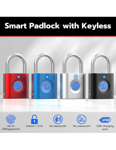 Candado Inteligente eLinkSmart YL-P3 Paquete de 2 Huella Digital