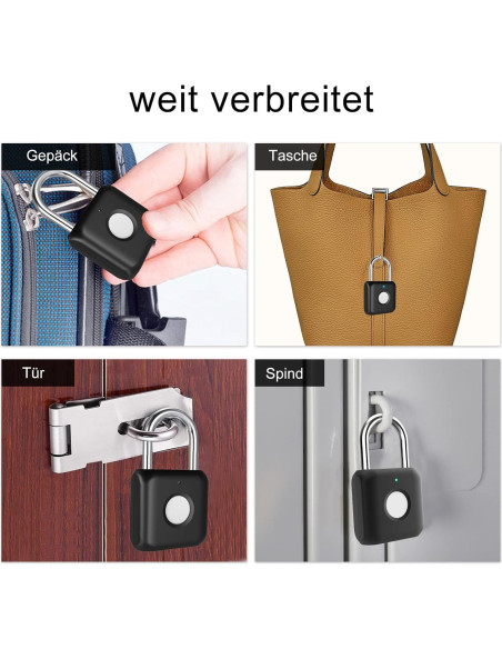 Candado Biométrico eLinkSmart YL-P8bf Bluetooth Negro