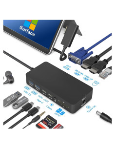 Estación de Acoplamiento KETAKY Surface 12 en 1 HDMI VGA