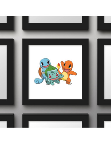 Arte de Pared Pokemon Bulbasaur Charmander Squirtle 30.48 cm