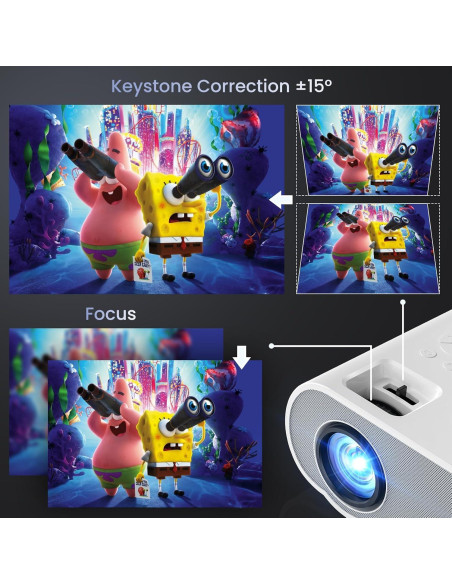 Proyector Full HD Nativo 1080P HOMPOW C10 Bluetooth Portátil