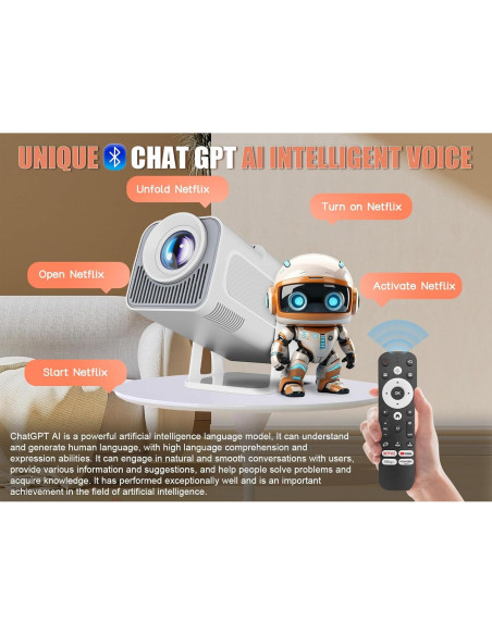 Proyector Mini Inteligente Alwtniet 320 ANSI Nativo 1080P 4K