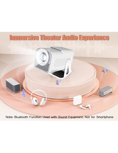 Proyector Mini Inteligente Alwtniet 320 ANSI Nativo 1080P 4K