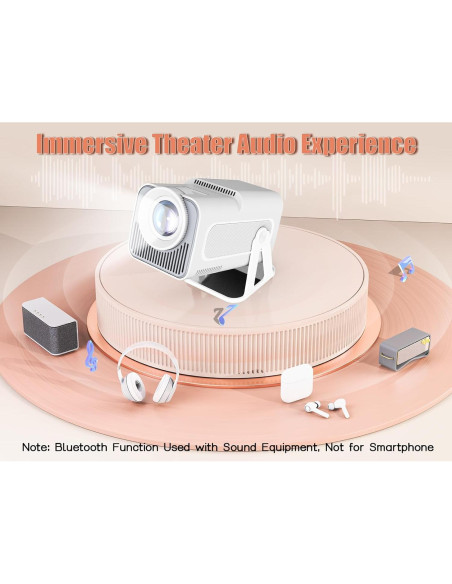 Proyector Mini Inteligente Alwtniet 320 ANSI Nativo 1080P 4K