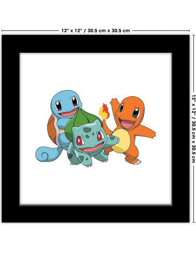 Arte de Pared Pokemon Bulbasaur Charmander Squirtle 30.48 cm