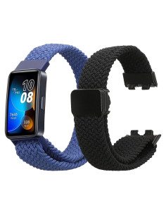 Correa de Reloj Inteligente KWmobile Nylon 2x Negro/Azul