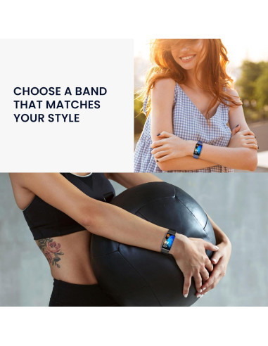 Correa de Reloj Inteligente KWmobile Nylon 2x Negro/Azul