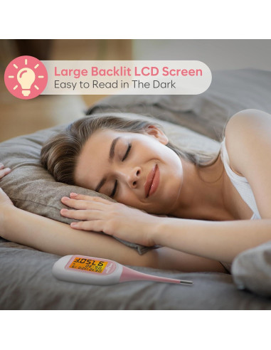 Termómetro Basal Inteligente Easy@Home EBT-300, Pantalla Grande