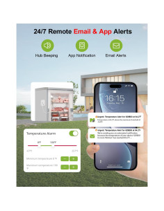 Termómetro WiFi MOCREO H5 con 2 Sensores y Alarma 2