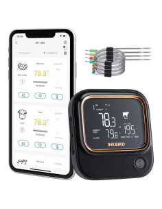 Termómetro Inkbird IBT-26S Bluetooth Wi-Fi BBQ 4 Probes