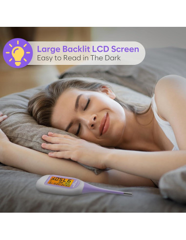 Termómetro Basal Inteligente Easy@Home EBT-300, Pantalla Grande