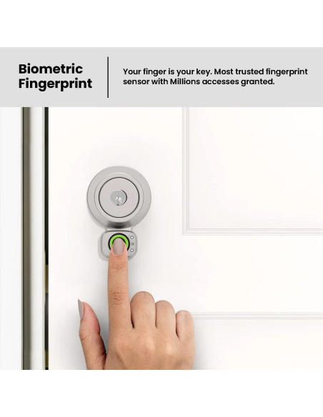 Cerradura Inteligente Lockly Access Touch Biométrica 3D Níquel