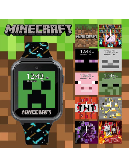 Reloj Inteligente para Niños Minecraft - Pantalla Táctil, Juegos, Cámara