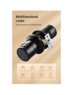 Perilla de Puerta Inteligente Buoan con Huella Dactilar y Teclado 2