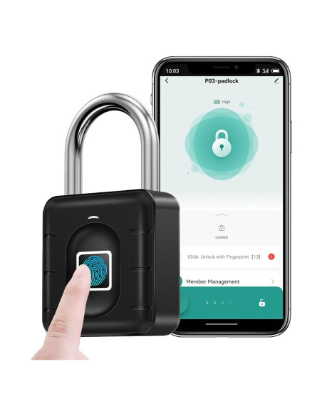 Candado Biométrico AICase IP67 Huella Dactilar Recargable