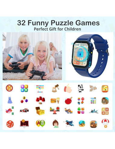 Reloj Inteligente para Niños Citfis D12 Azul con Juegos y Cámara