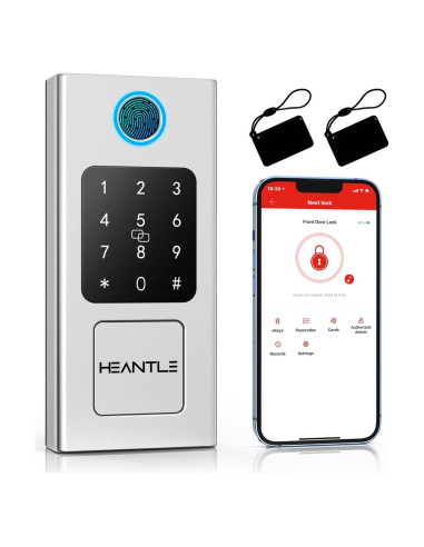 Cerradura Inteligente HEANTLE Biométrica Bluetooth 1.27kg