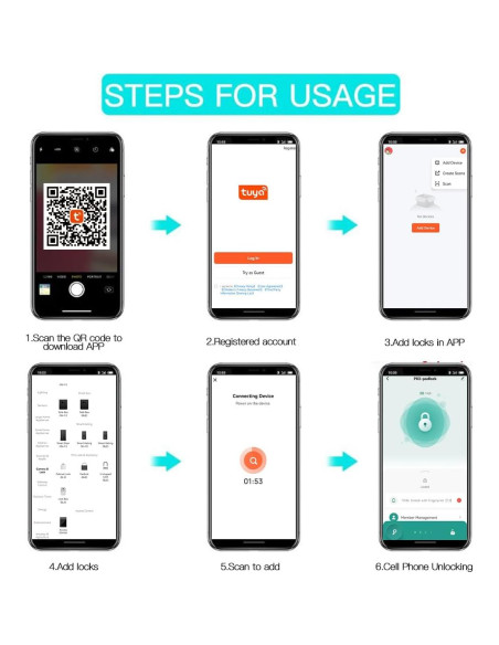 Candado Biométrico AICase IP67 Huella Dactilar Recargable