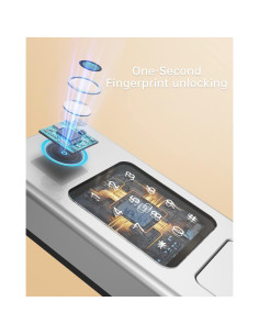 Cerradura Inteligente HEANTLE Biométrica Bluetooth 1.27kg 2