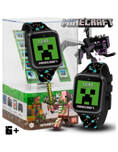 Reloj Inteligente para Niños Minecraft - Pantalla Táctil, Juegos, Cámara