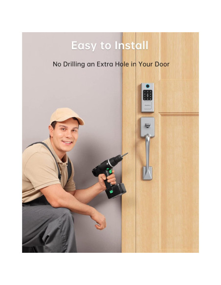 Cerradura Inteligente HEANTLE Biométrica Bluetooth 1.27kg