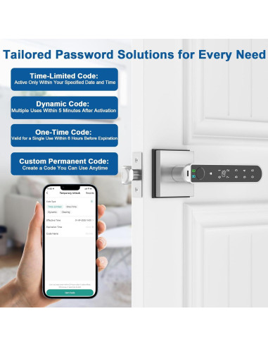 Cerradura Biométrica Inteligente BIWIBON BCA-02 Plata