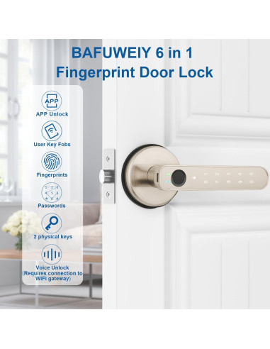 Cerradura Biométrica BAFUWEIY CA02-N con App y Huella