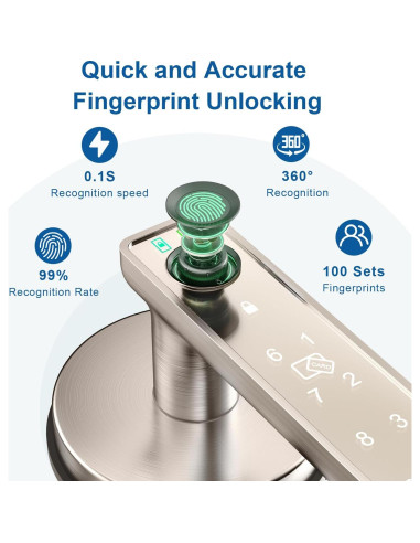 Cerradura Biométrica BAFUWEIY CA02-N con App y Huella