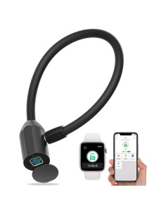 Candado de Cable Biométrico Dhiedas 42cm Bluetooth Negro