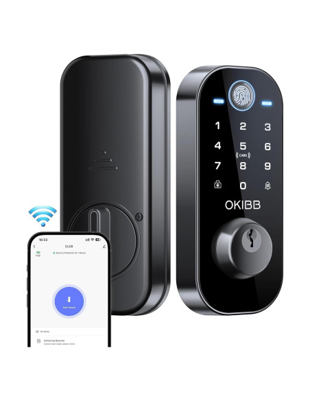 Cerradura Inteligente OKIBB con Huella Dactilar y Wi-Fi