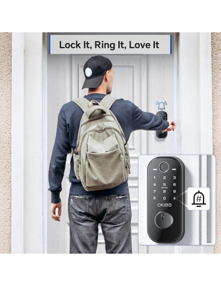 Cerradura Inteligente OKIBB con Huella Dactilar y Wi-Fi
