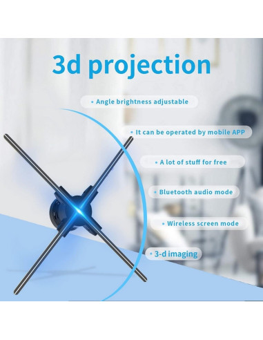 Ventilador Holográfico 3D GIWOX 52 cm con WiFi y APP