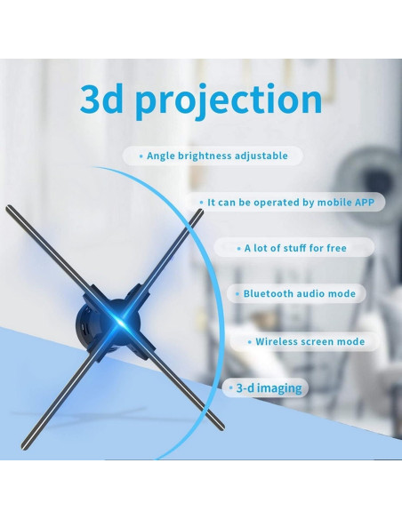 Ventilador Holográfico 3D GIWOX 52 cm con WiFi y APP