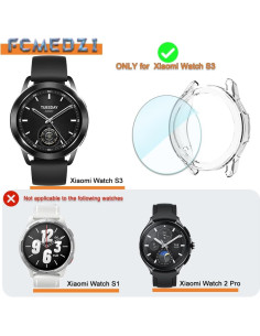 Protector de Pantalla y Funda TPU para Xiaomi Watch S3 - 5 Piezas 2
