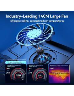 Enfriador de Laptop Gaming Llano V13 15.6-21" Ventilador 14CM 2