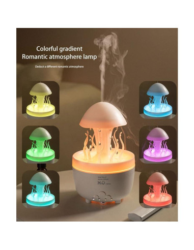 Humidificador de Aromaterapia HUTIP Medusa con Sonido de Lluvia