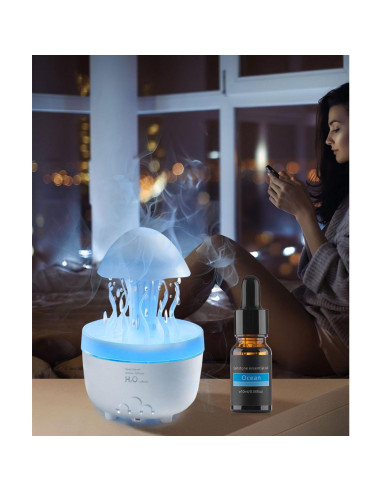 Humidificador de Aromaterapia HUTIP Medusa con Sonido de Lluvia