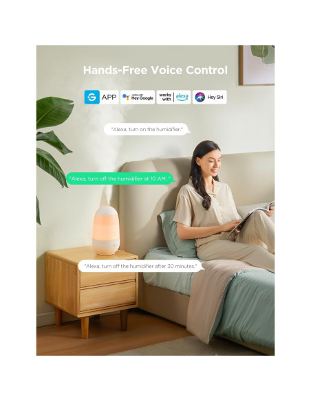 Humidificador Inteligente GoveeLife 2.2L con Control APP y Luz Nocturna