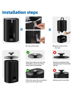 Humidificador Coolfiqu 6L con difusor de aceites - Negro 2