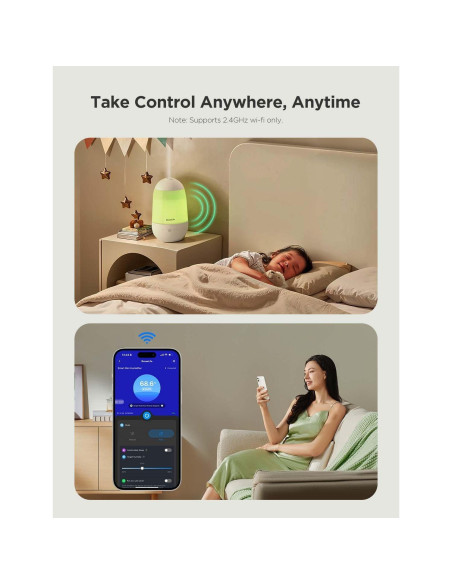 Humidificador Inteligente GoveeLife 2.2L con Control APP y Luz Nocturna