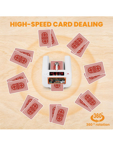 Máquina Repartidora de Cartas Proshine con Mezclador y 2 Barajas