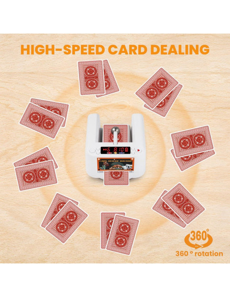 Máquina Repartidora de Cartas Proshine con Mezclador y 2 Barajas