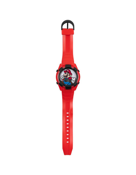 Reloj Digital Iluminado Super Mario para Niños Rojo 14-20.3 cm