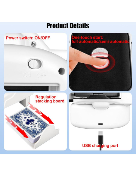 Barajador de Cartas Automático BEE&FLOWER TX666 Recargable