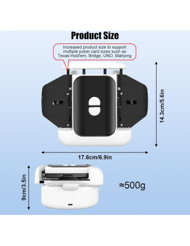 Barajador de Cartas Automático BEE&FLOWER TX666 Recargable