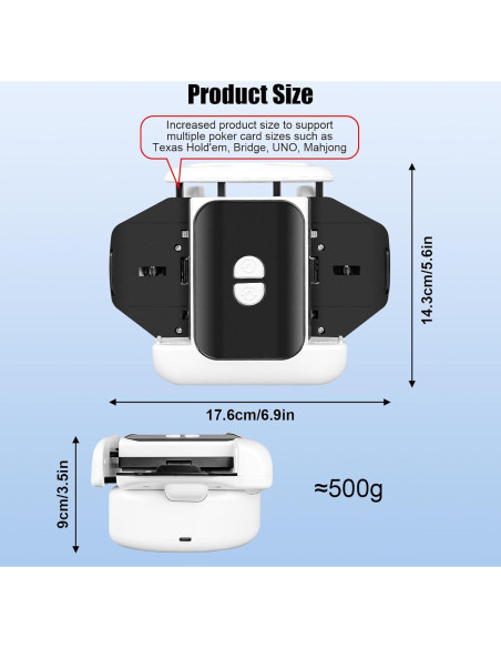Barajador de Cartas Automático BEE&FLOWER TX666 Recargable